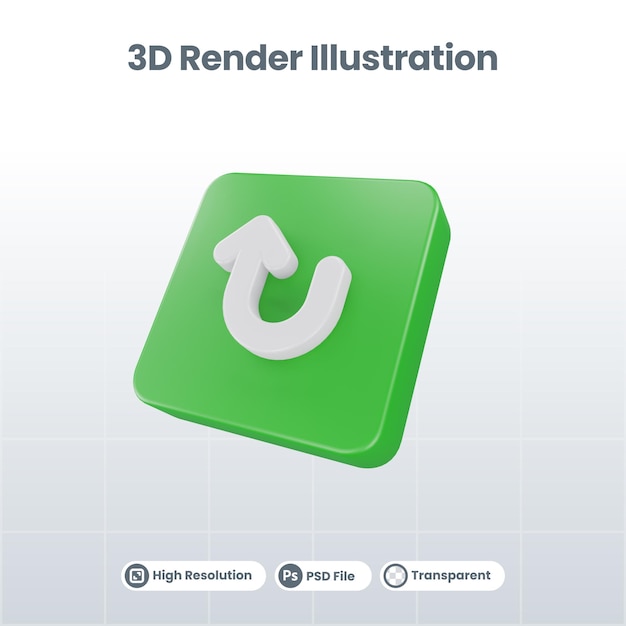 3d illustration arrow icon of maximize