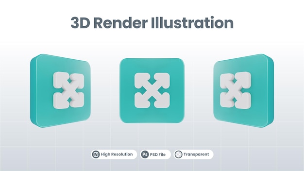 PSD 다시의 3d 그림 화살표 아이콘