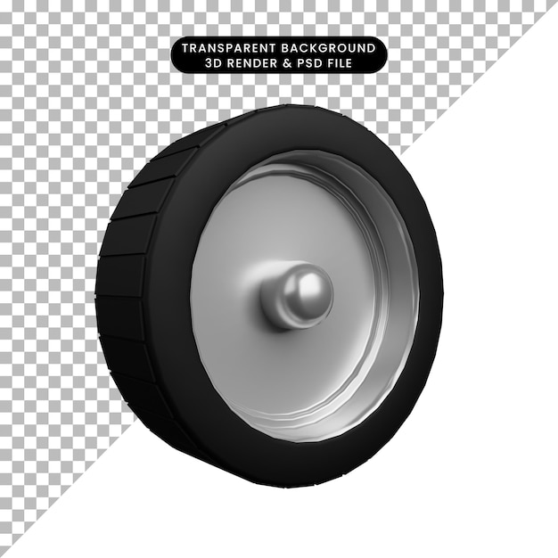 3d illustration of automotive parts stuff tire