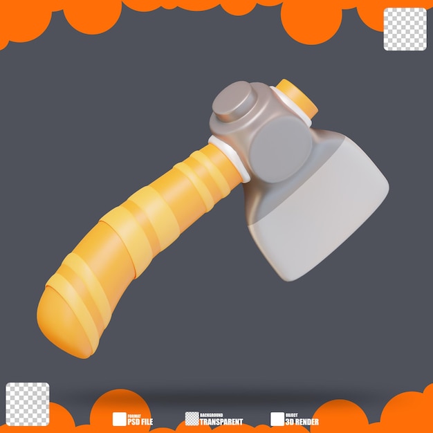 PSD 3d illustration axe 2