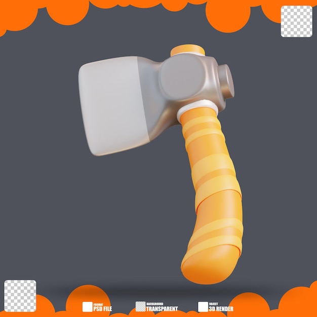 PSD 3d illustration axe 3