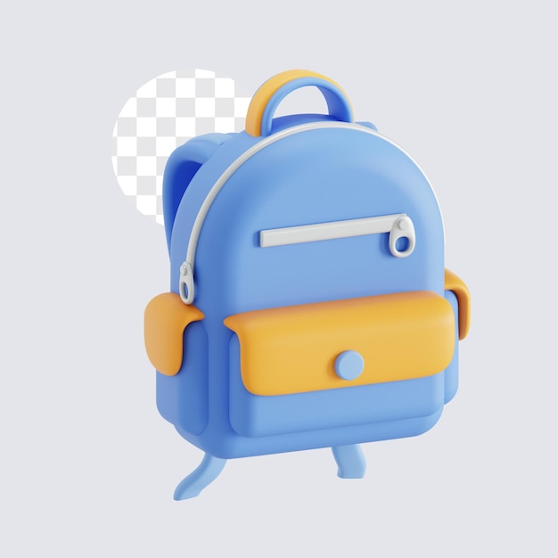 학교, 대학 및 직업용 배의 3D 일러스트레이션