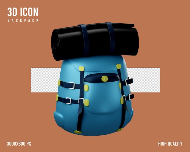 PSD 3d illustration backpack