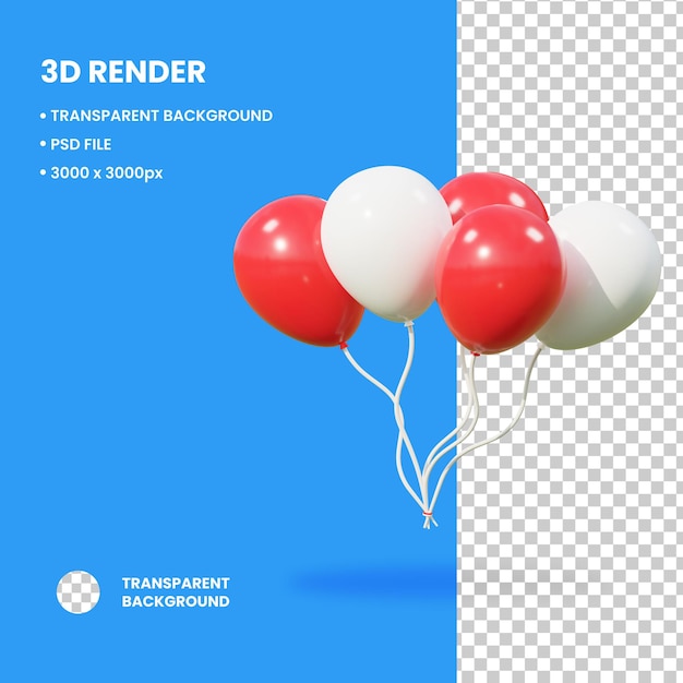 3d illustration ballon object