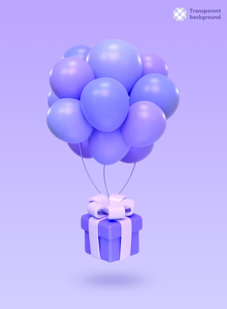 3 d イラストの風船と xc