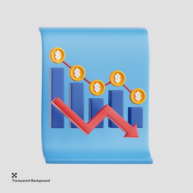 3d illustration of bankrupt business