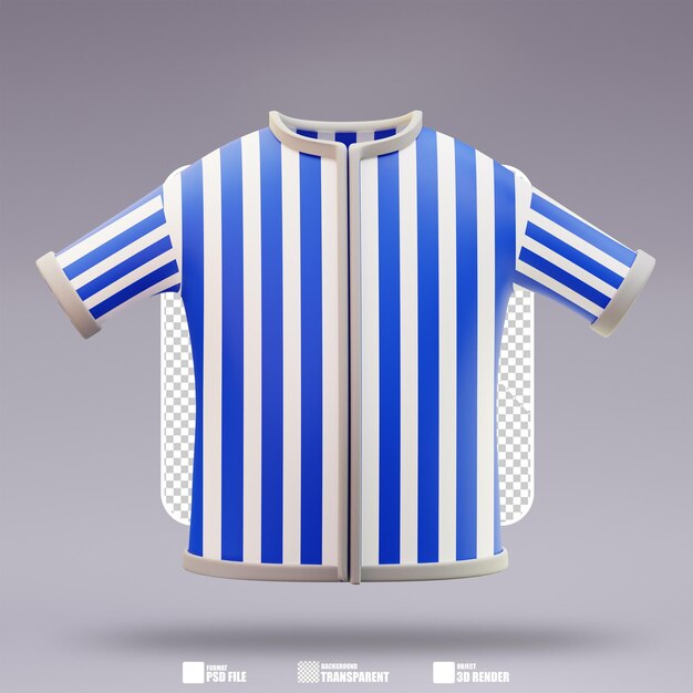 PSD 3d illustration of baseball shirt 2