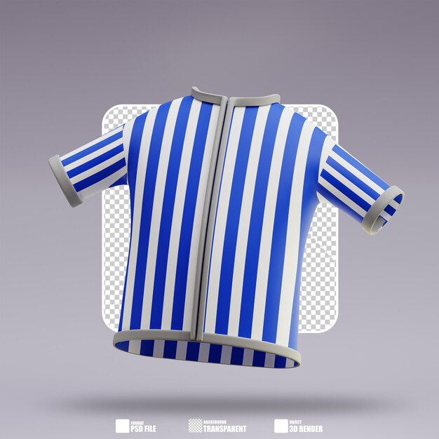 PSD 3d illustration of baseball shirt 4