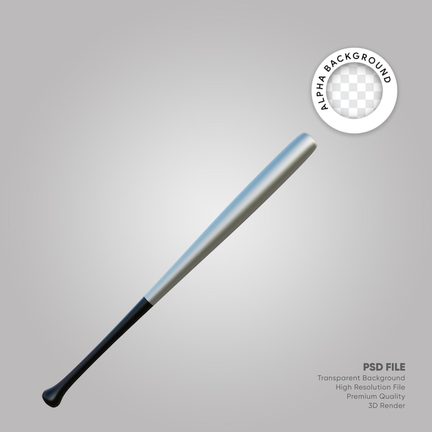 3d illustration of baseball stick