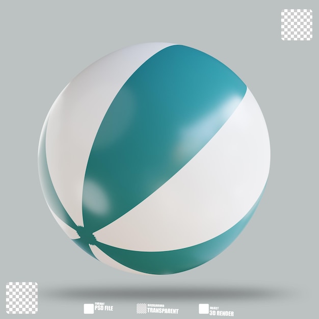 PSD 3d illustration beach ball 2