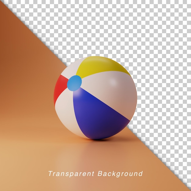 3D Illustration Beach Ball summer season