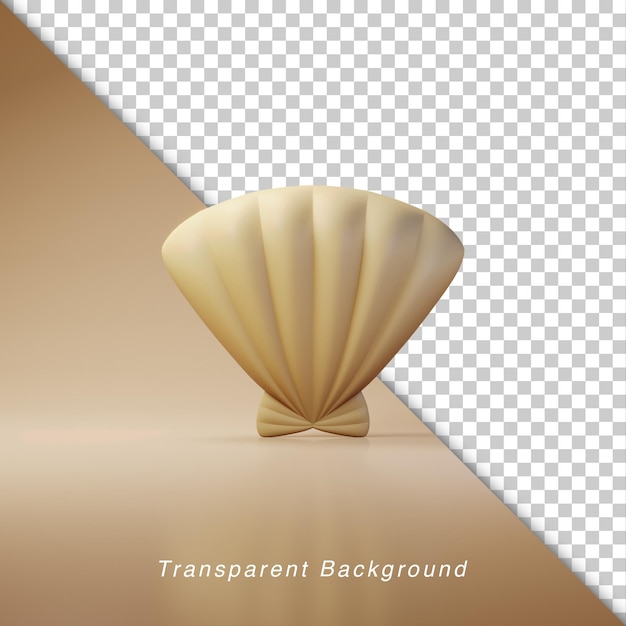 PSD 3d illustration beach shell summer