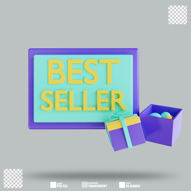 Illustrazione 3d best seller 2