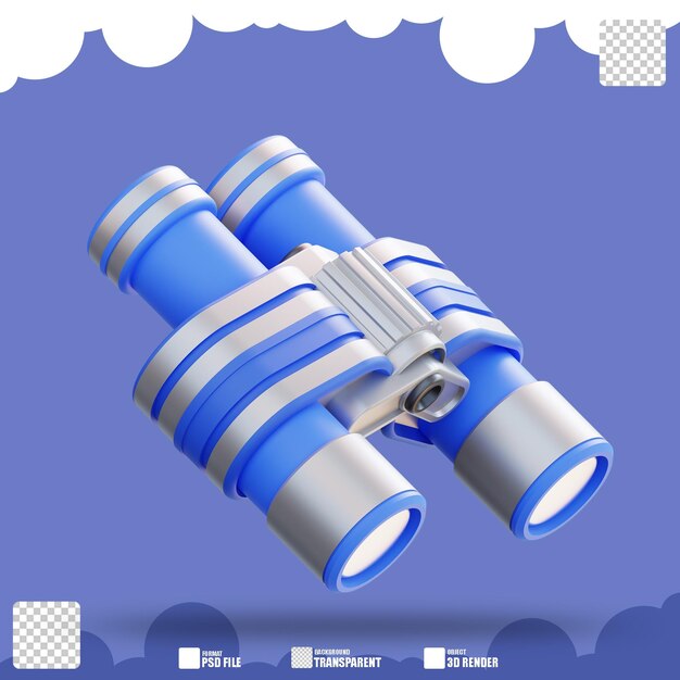 PSD 3d illustration of binoculars 2