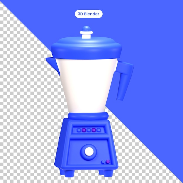 透明な背景に分離された 3 D イラスト ブレンダー