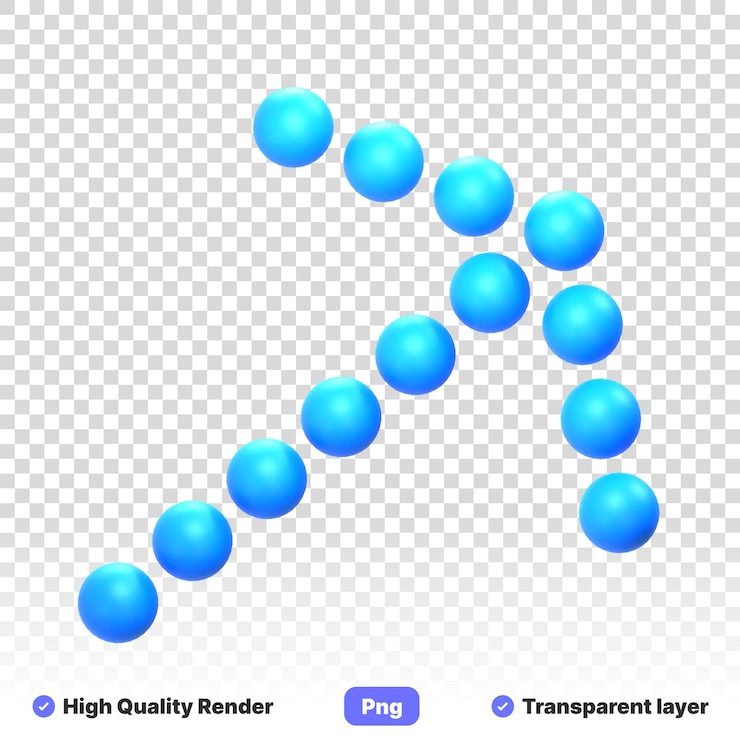 PSD 3d illustration of blue road sign digital arrow of traffic light signboard in transparent background