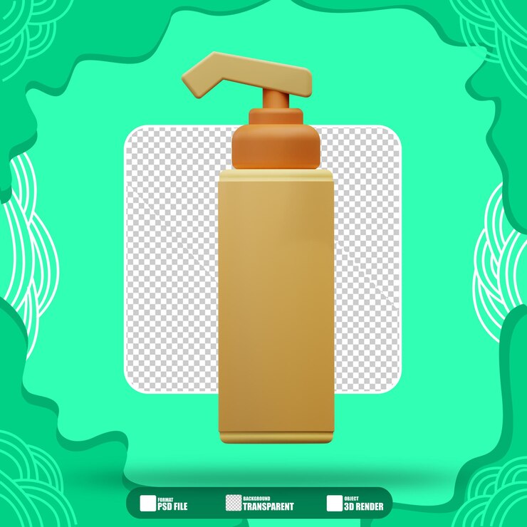 PSD 3d illustration body lotion 4