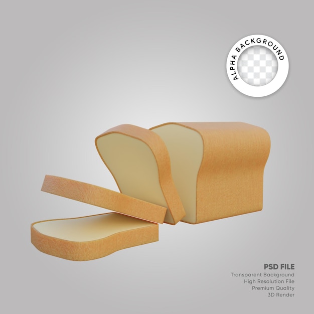Pane con illustrazione 3d