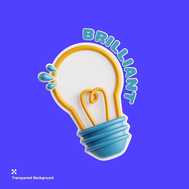 3D-иллюстрация Brilliant Positive Vibe Sticker