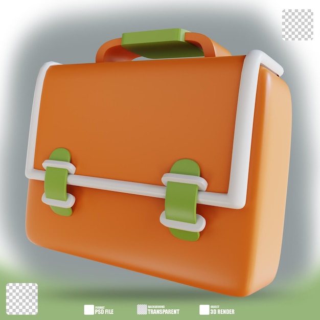 Illustrazione 3d valigetta aziendale 2