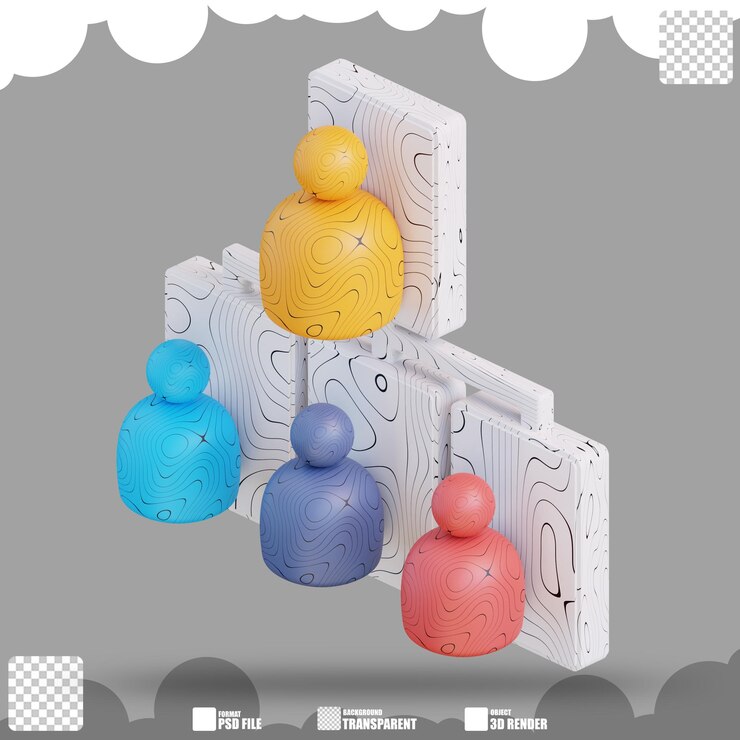 PSD 3d иллюстрация бизнес-иерархии 2