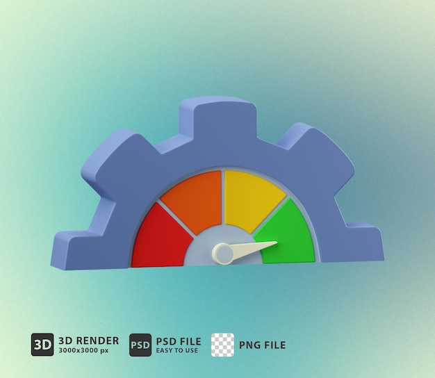 PSD 3d illustration business performance