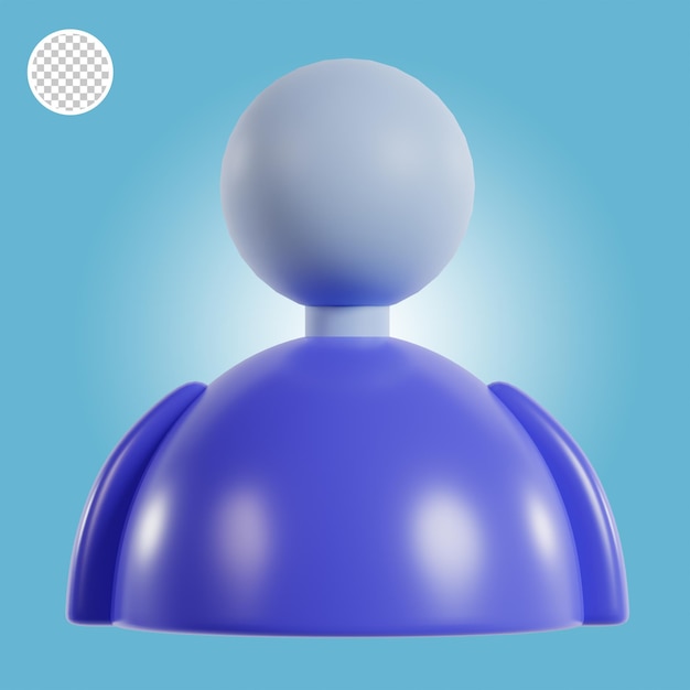 3d illustration of business user icon