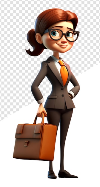 3d illustration of businesswoman character