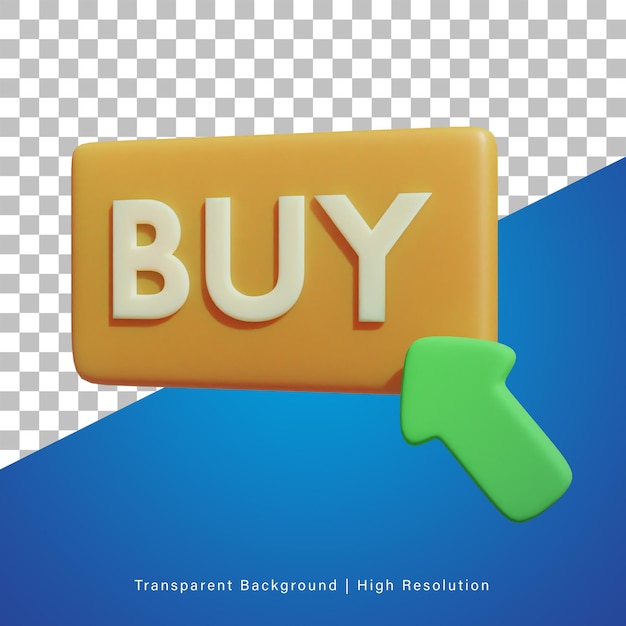 PSD 3d illustration of buy board