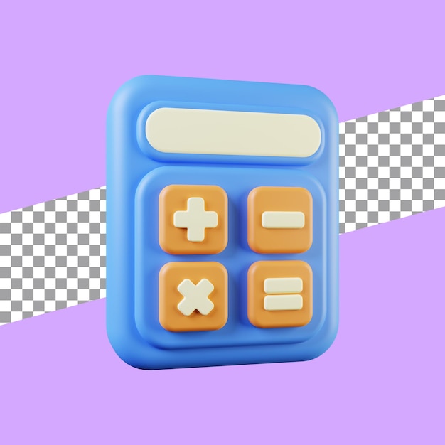 3d illustration of calculator icon