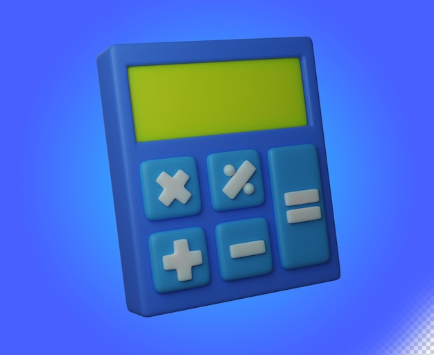 PSD 3d illustration calculator