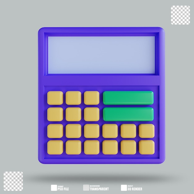 PSD 3d illustration calculator