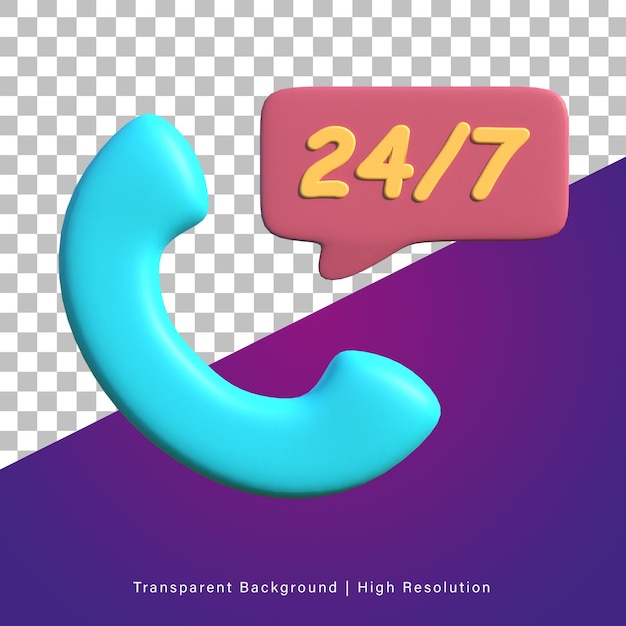 PSD illustrazione 3d del call center