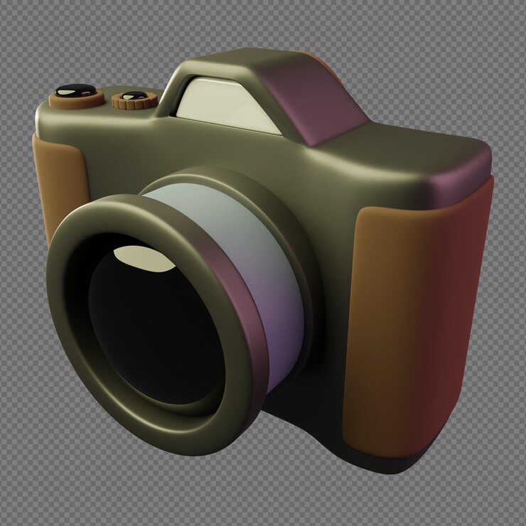PSD 3d illustration of camera