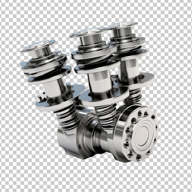 PSD 3d illustration of car engine components