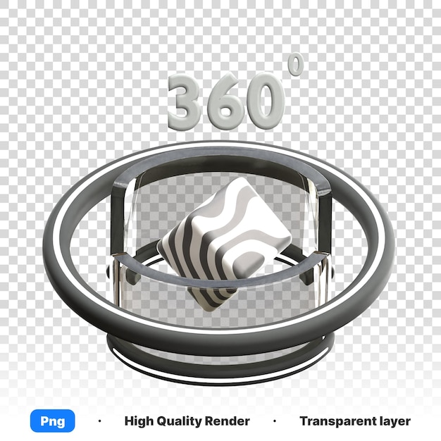 PSD 3d illustration of car gaming console element gadget for controlling car in transparent background