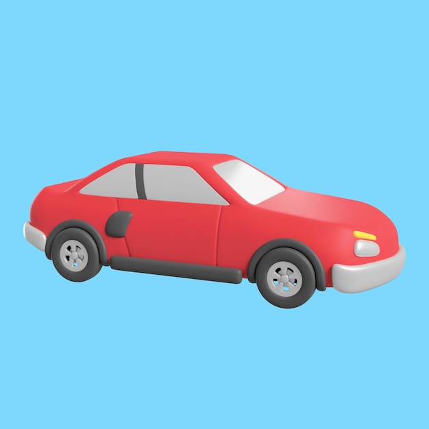 車のアイコンの 3 d イラストレーション