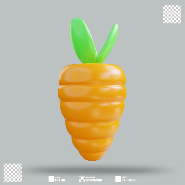 3d illustration carrot 2