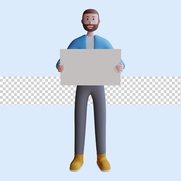 3D иллюстрации мультипликационный персонаж бизнесмен