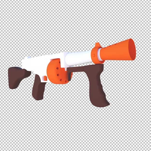 3d illustration cartoon object design toy gun