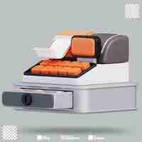 PSD 3d illustration cash register 2