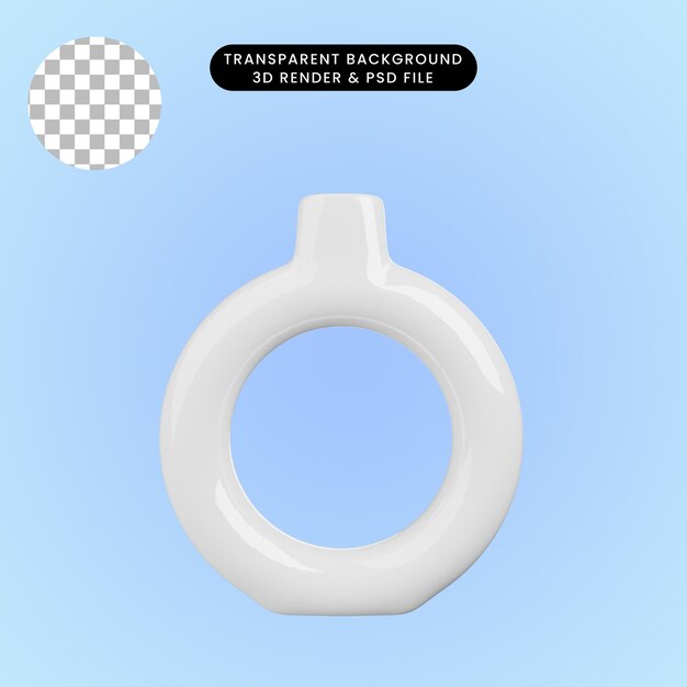 3d illustration of ceramics vase