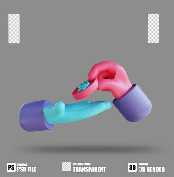 PSD 3d illustration chargeback 3