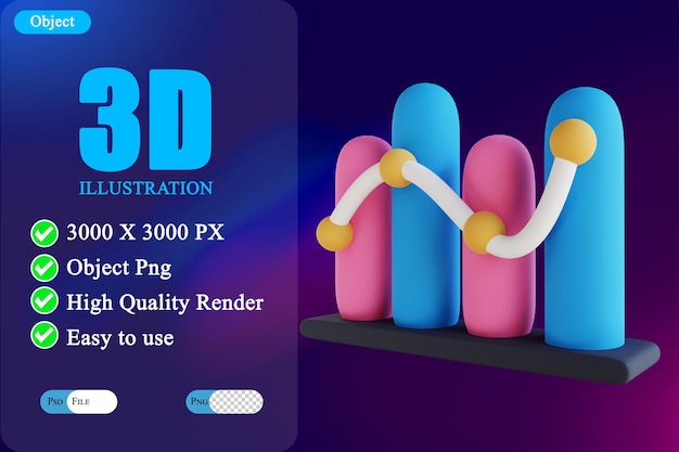 3d 일러스트레이션 차트