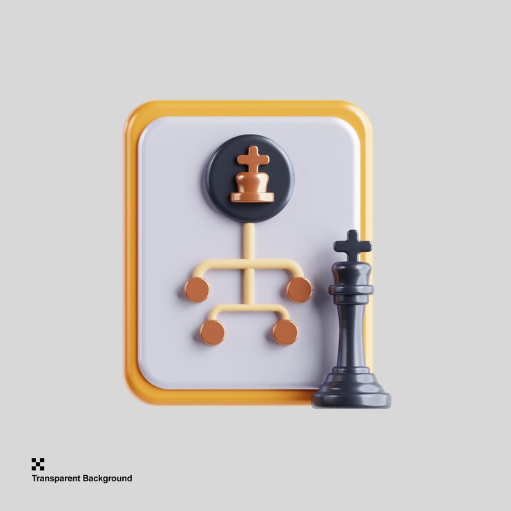 PSD 3d illustration of a chess tournament