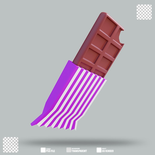 Illustrazione 3d cioccolato 3