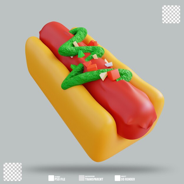 Illustrazione 3d choripan 2