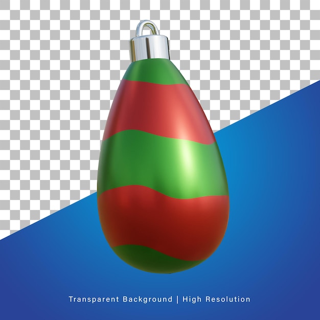 PSD 3d illustration of chrismas ornament