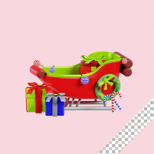 3d illustration of a christmas ornament on a transparent background