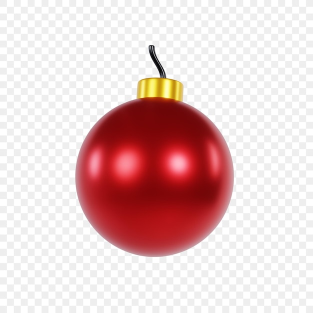 PSD 3 d イラスト クリスマスの赤い電球